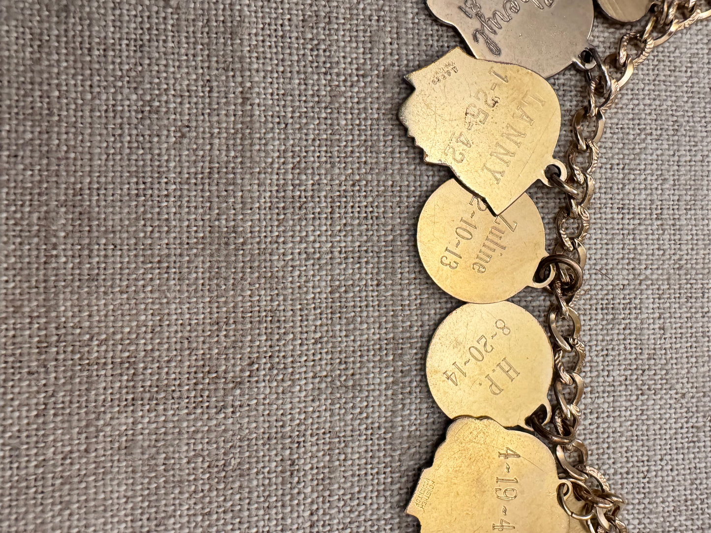 Gold Filled SilhouetteHeads Charm Bracelet