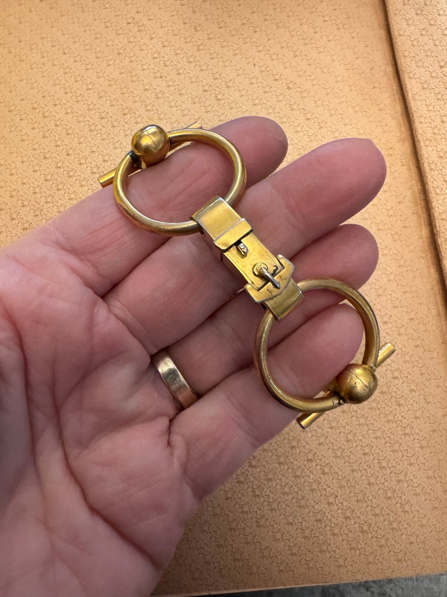 Fantastic Gold Plated Silver Equestrian Horsebit Bracelet