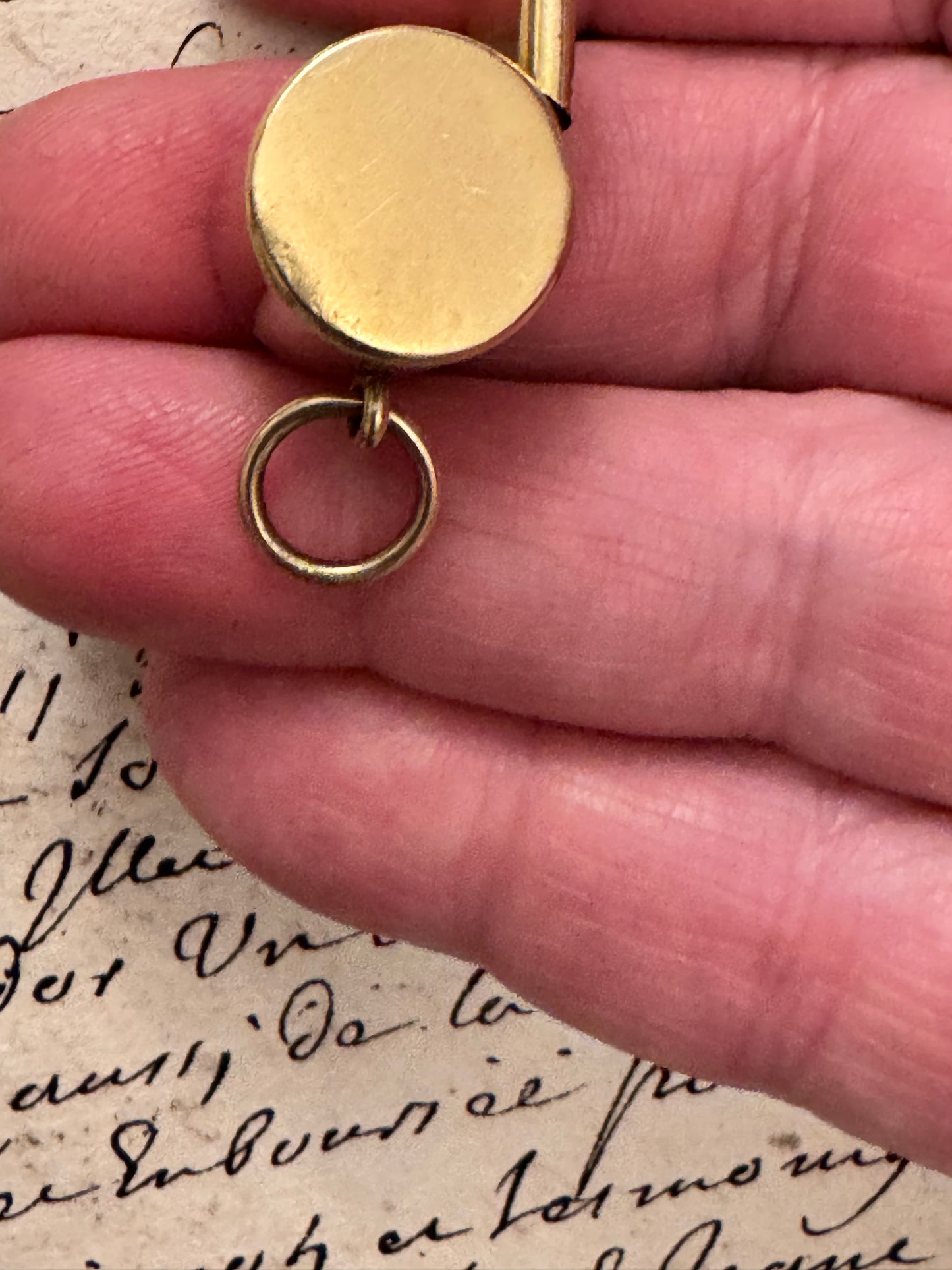 chunky 14 karat gold whistle by JM Fisher Co
