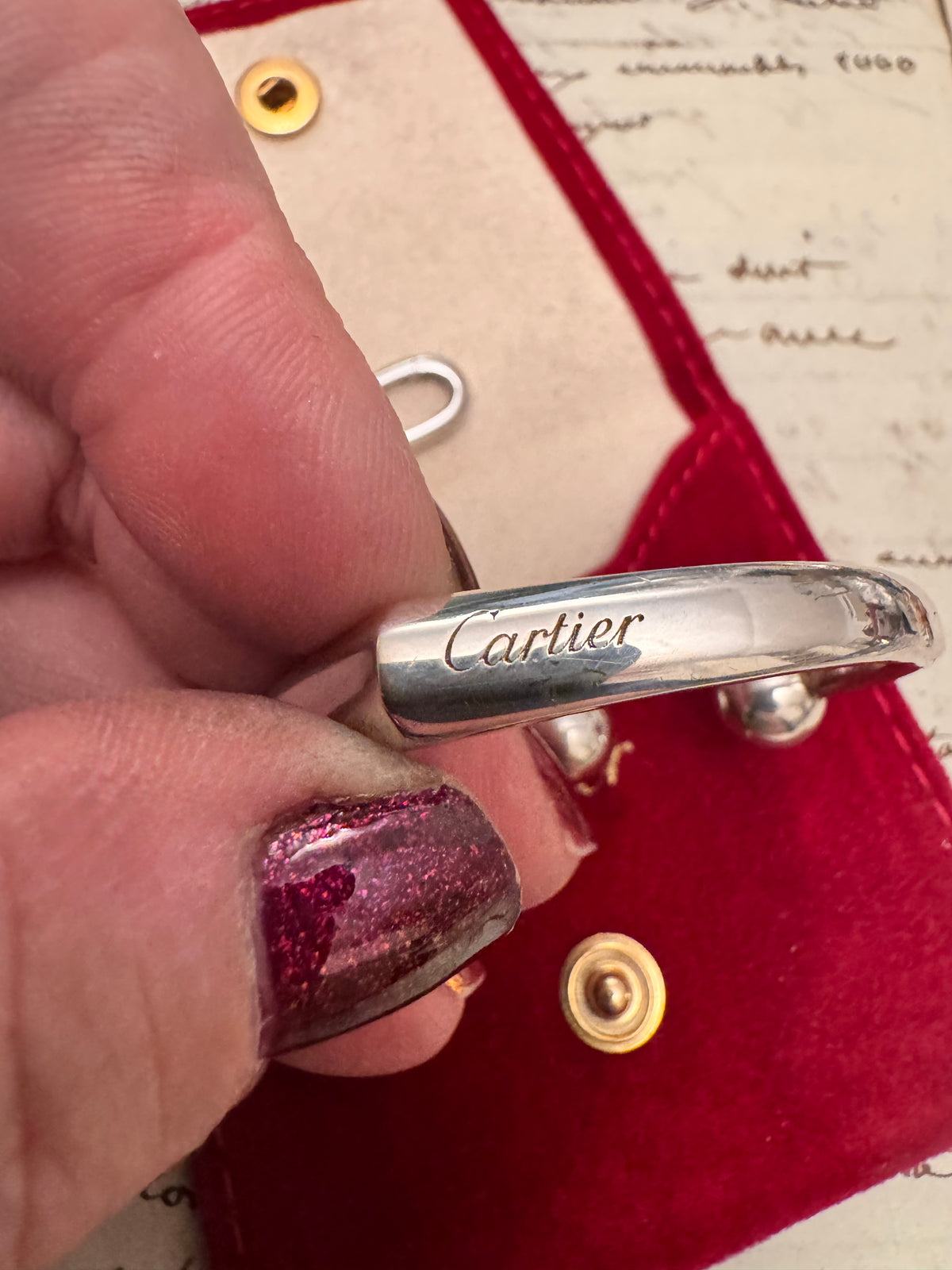 Large Cartier Sterling Silver C Connector