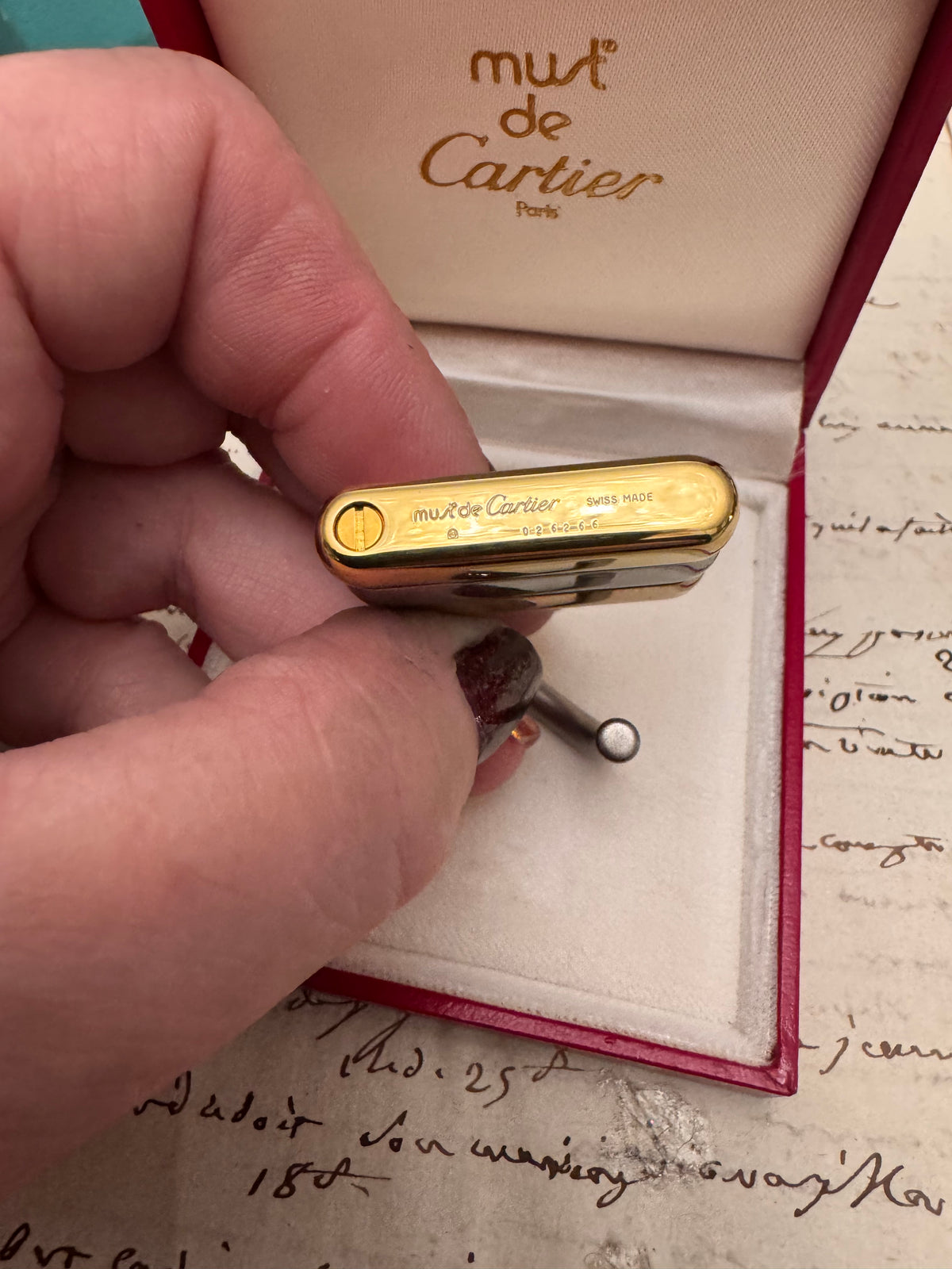 Rare Le Must de Cartier Tri-Color Padlock