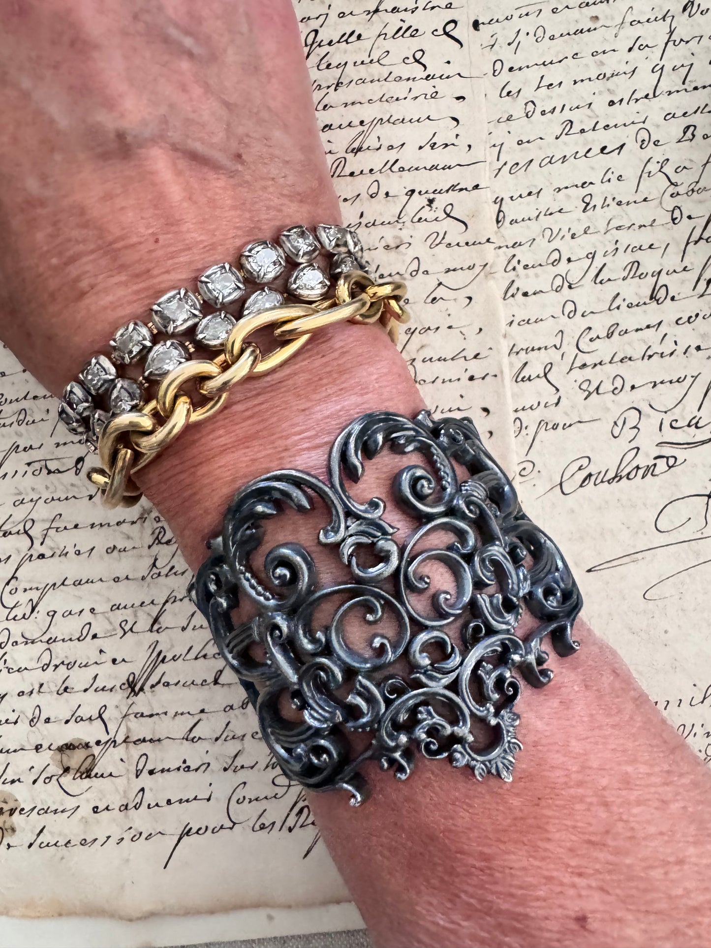 JKC “Berlin Iron” Oxidized Sterling Silver Cuff
