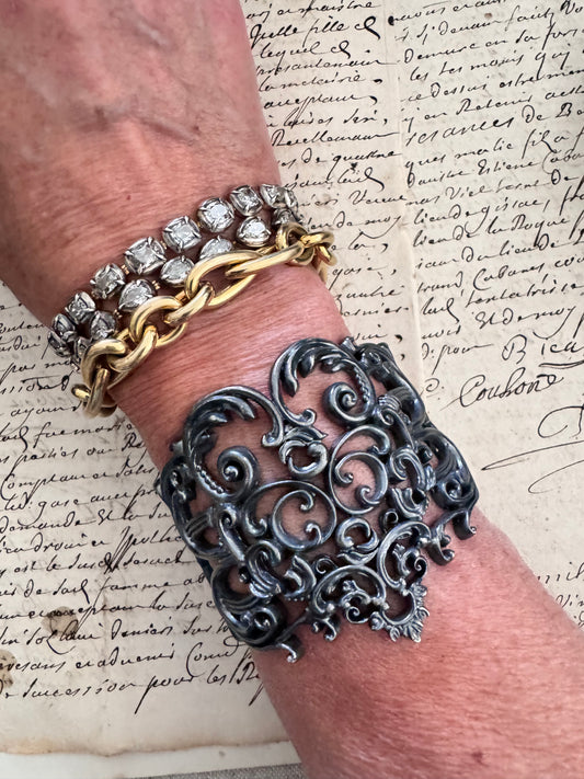 JKC “Berlin Iron” Oxidized Sterling Silver Cuff