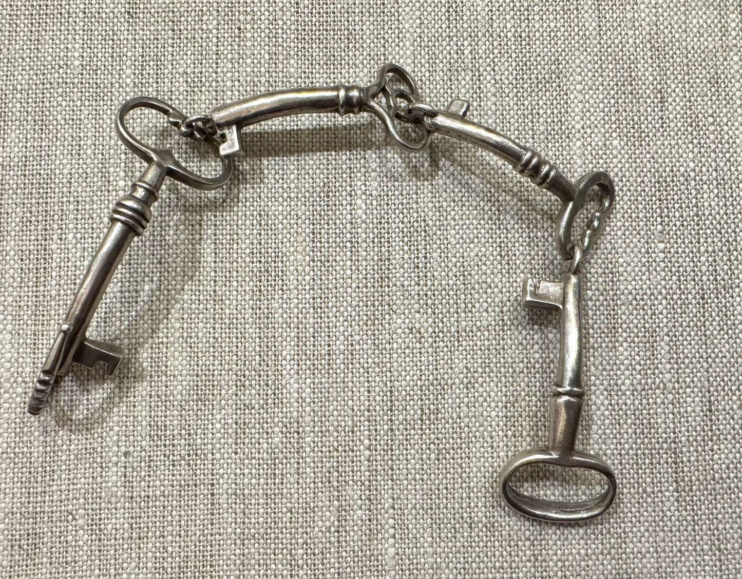 Sterling Skeleton Key Bracelet Made by Me!