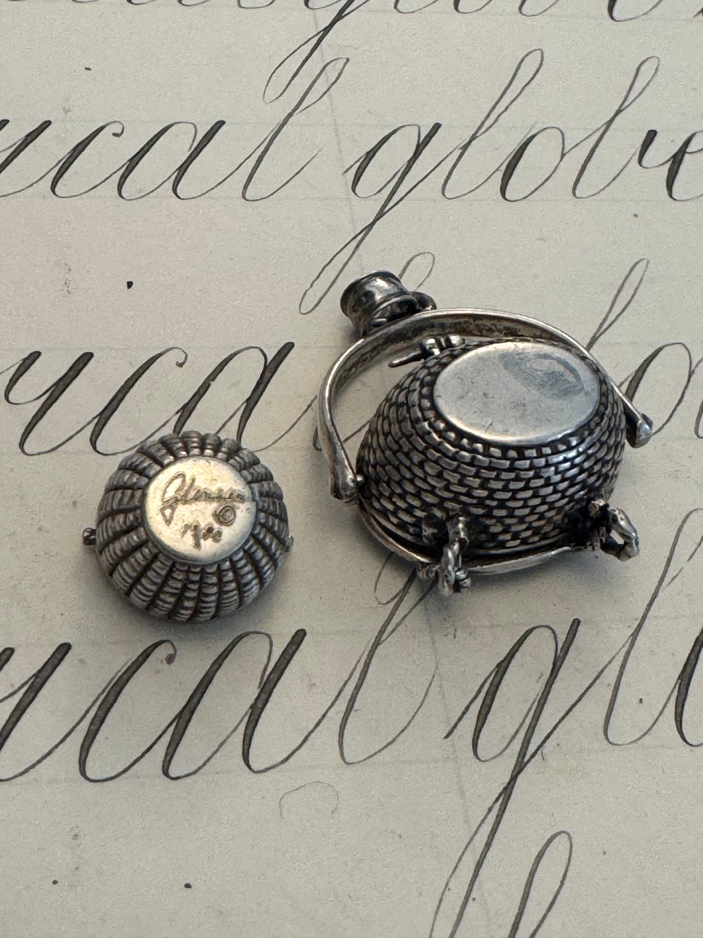 Sterling Nantucket Basket Charms on Chain