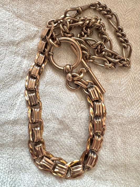 Heavy French Antique Gold Filled Watch Chain