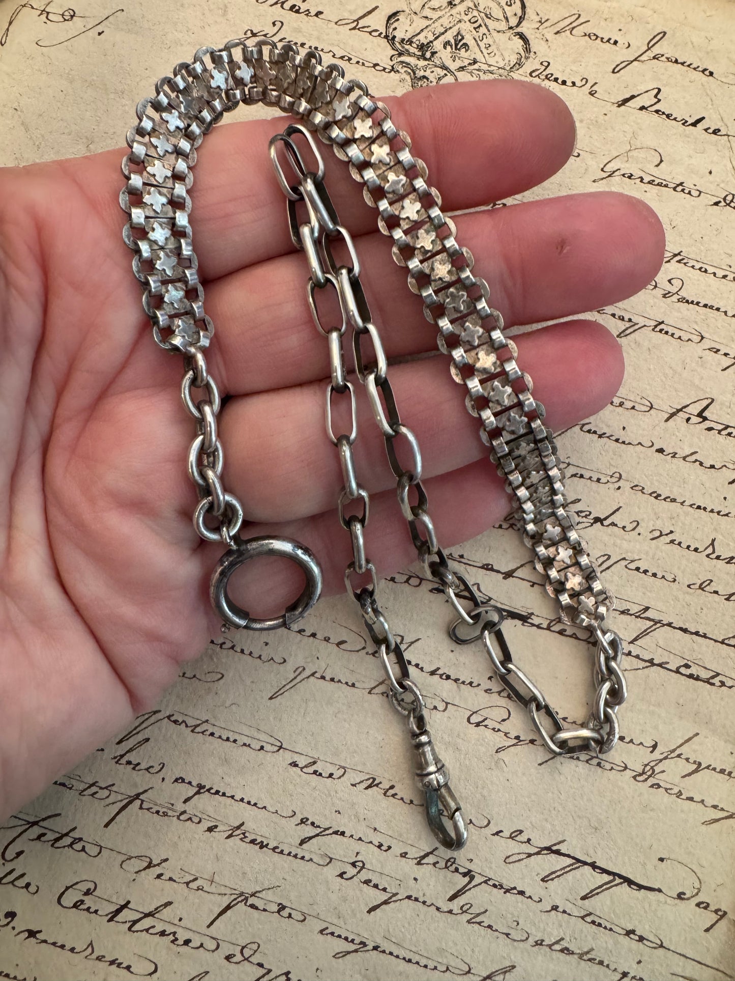 Sterling silver Victorian watchchain