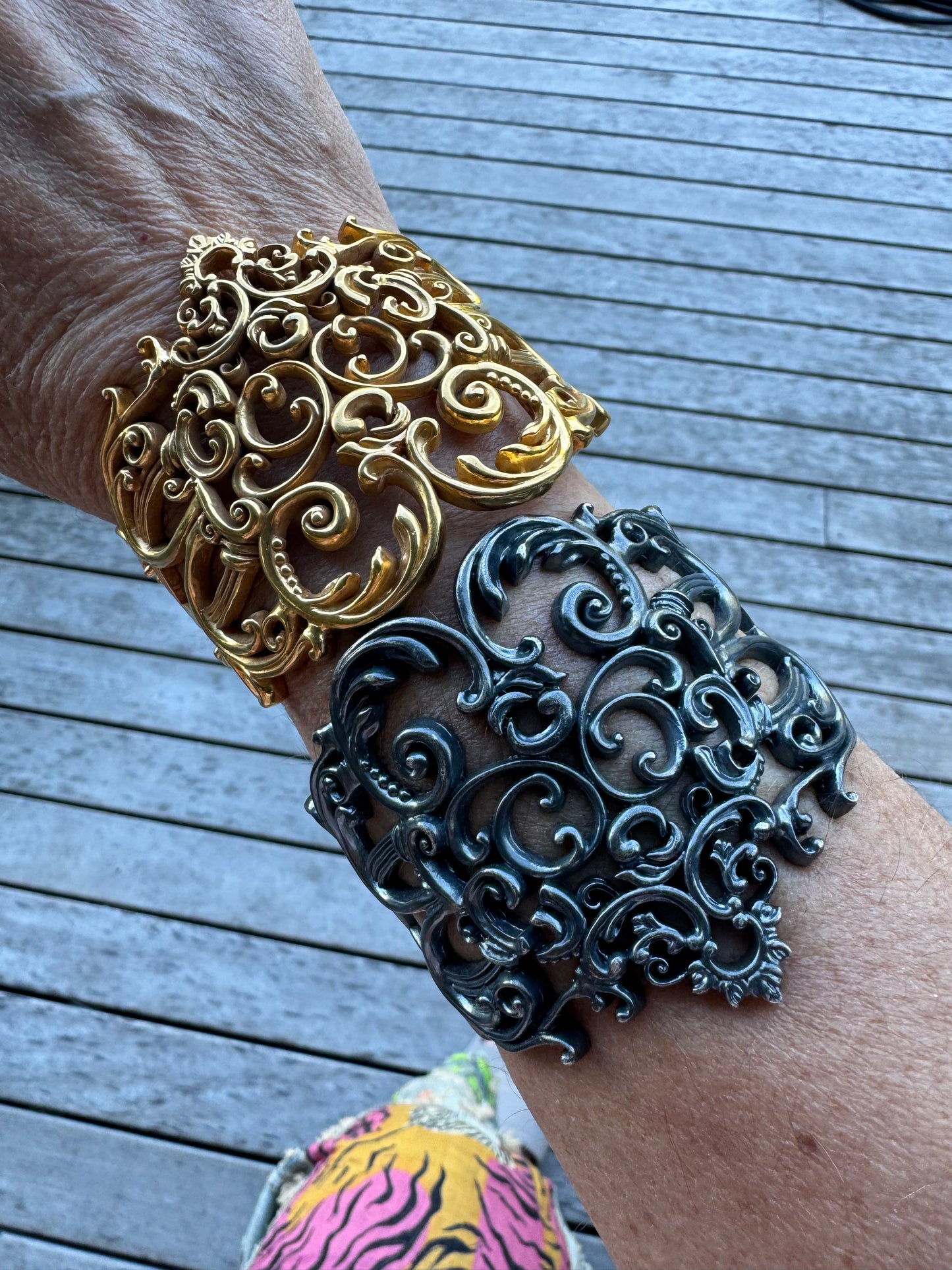JKC “Berlin Iron” Oxidized Sterling Silver Cuff