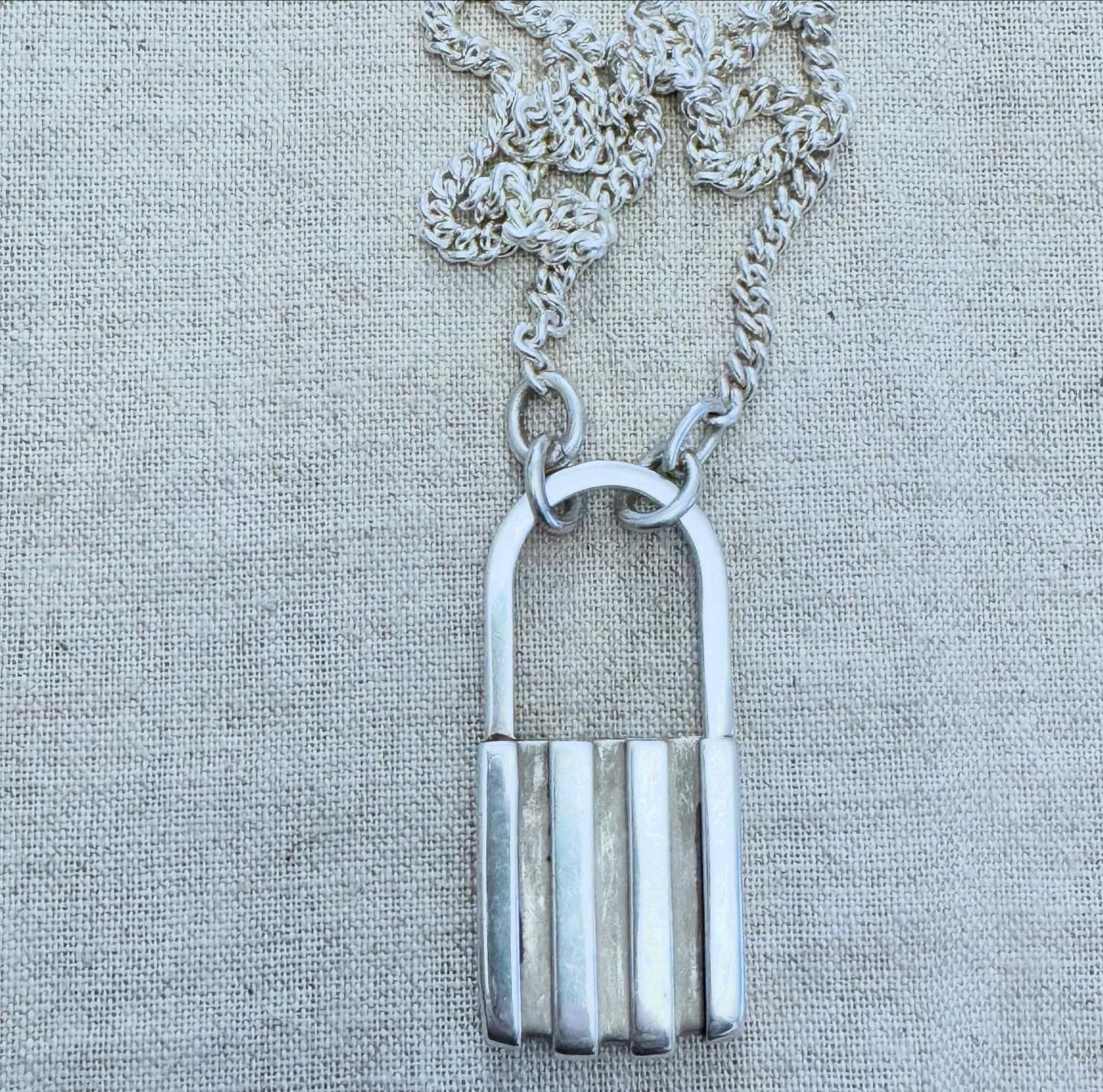 Amazing Vintage Sterling Tiffany Set with Chain Padlock and Shackles