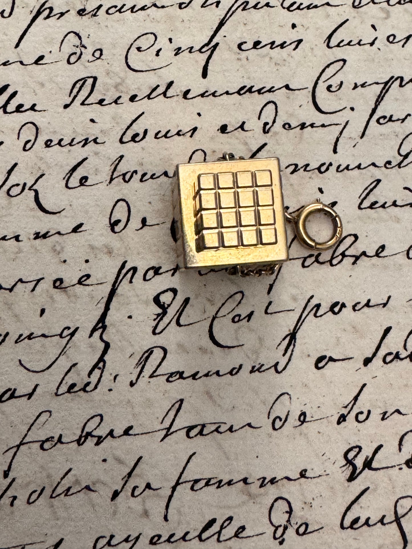 vintage 14 karat gold perfume bottle charm