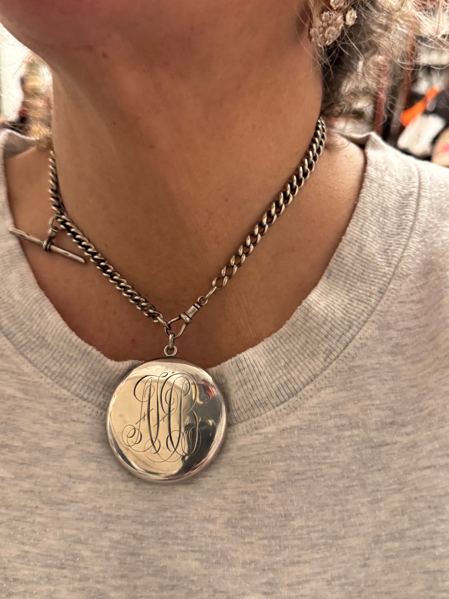 Perfectly Simple Antique English Sterling Watchchain