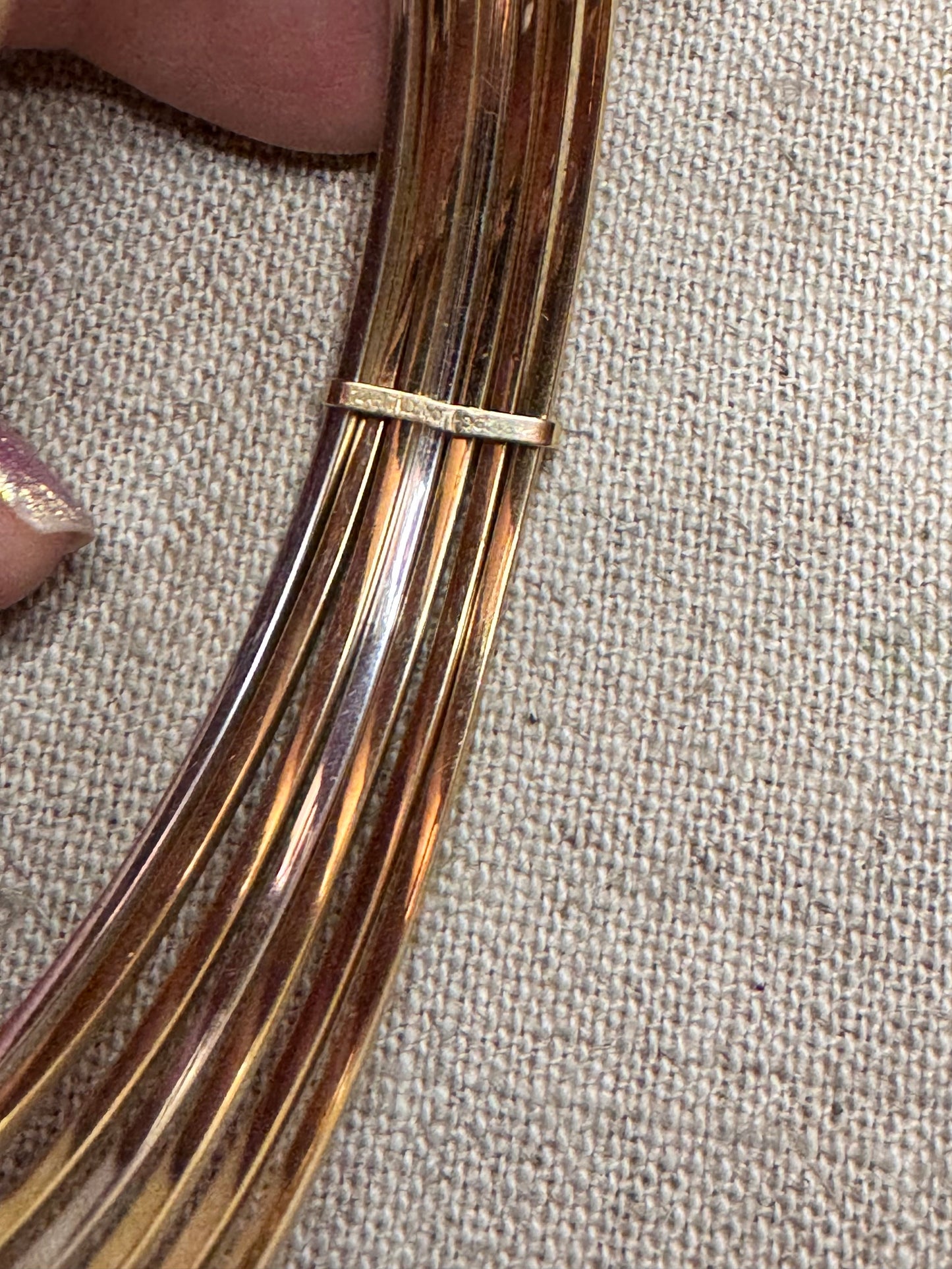 14k Gold Semainier Set of 7 Bracelets from Italy