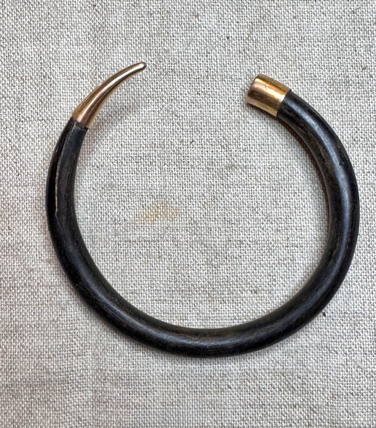 Buffalo Horn Bracelet #1 Tipped in 14k Gold