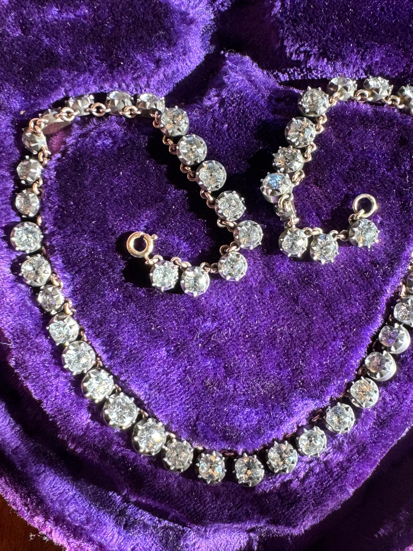 Antique Clear Past Riviére Necklace