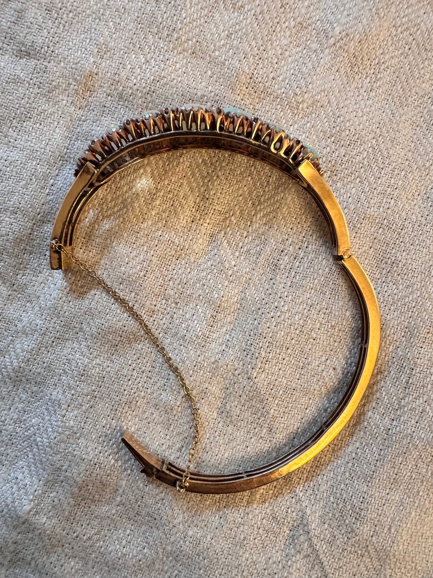 Large and Incandescent Victorian Opal Bracelet