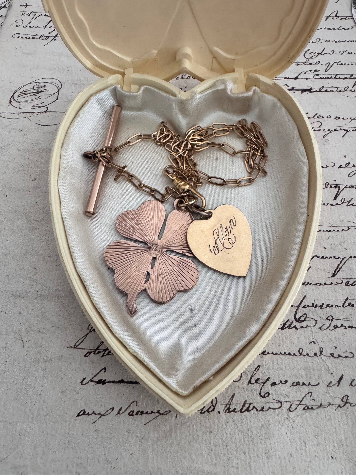 Gold Filled Delicate Watch Chain Necklace with 2 Gold Filled Charms