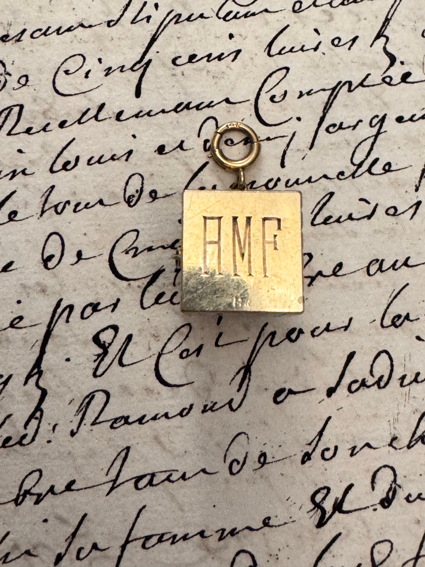 vintage 14 karat gold perfume bottle charm