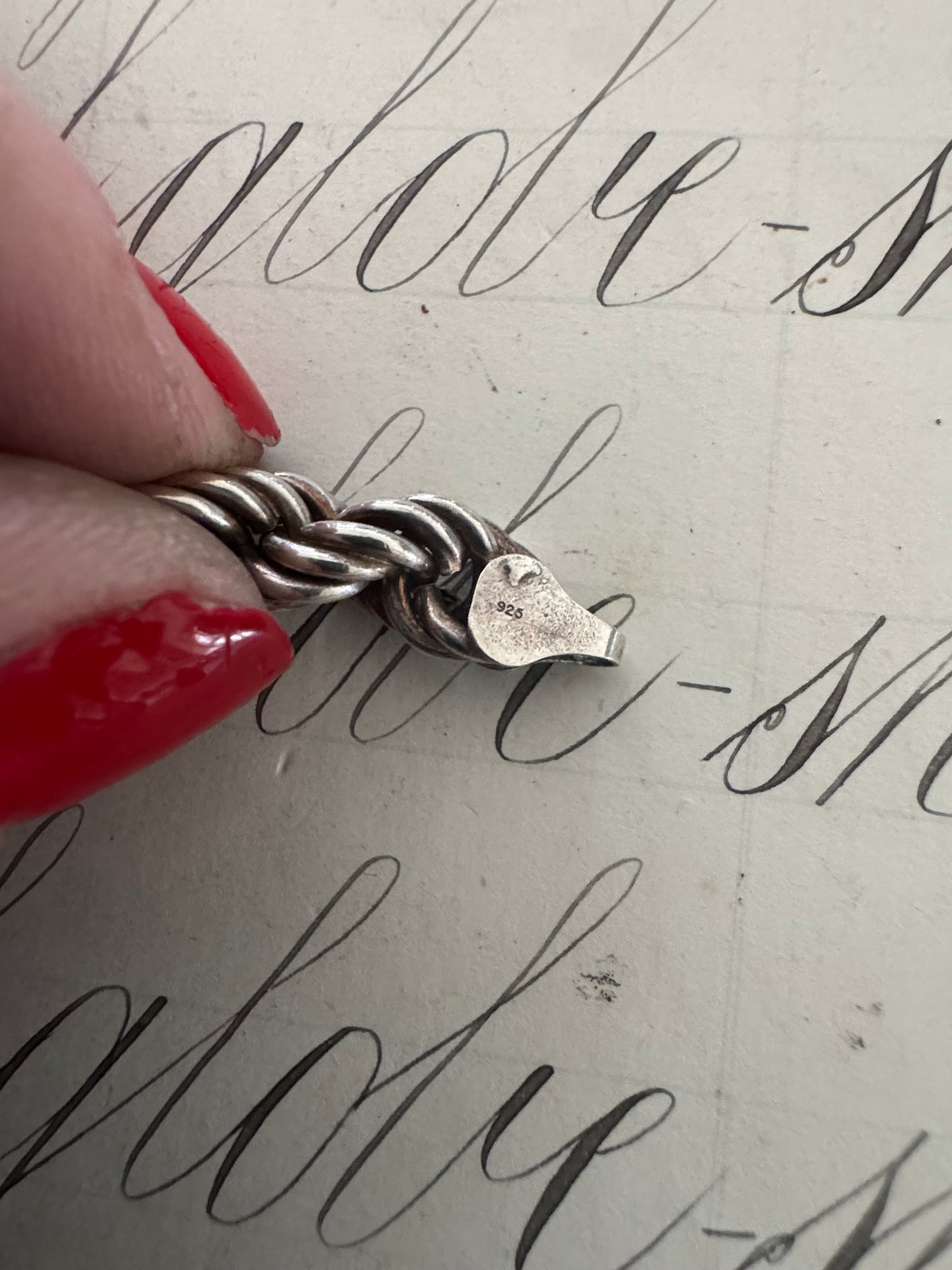 Enormous and Solid Italian Graduated Sterling Rope Chain
