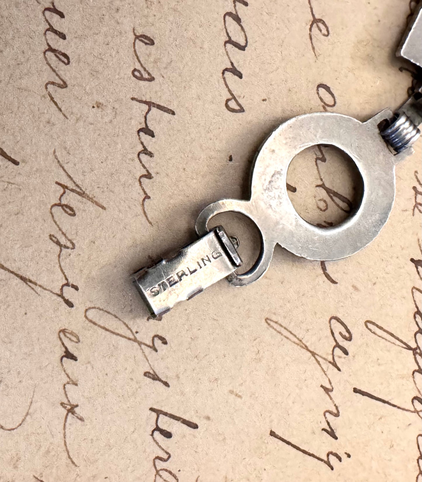 Vintage Sterling and Enamel Nautical Flag Bracelet “I LOVE YOU”