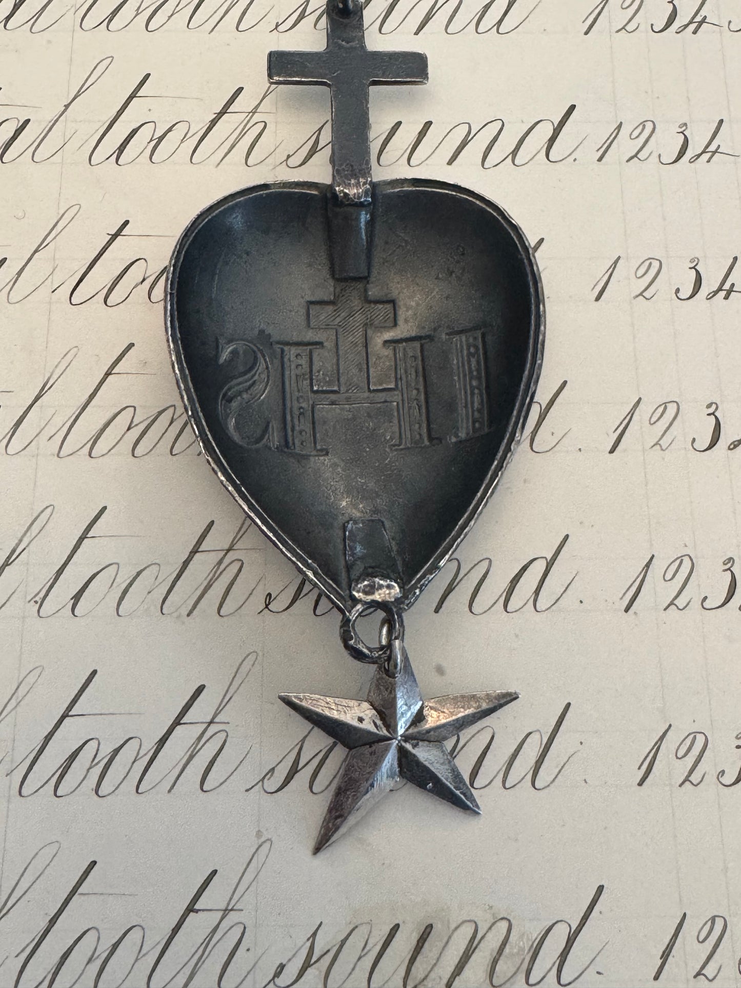 Enormous French Heart with Dangling Star