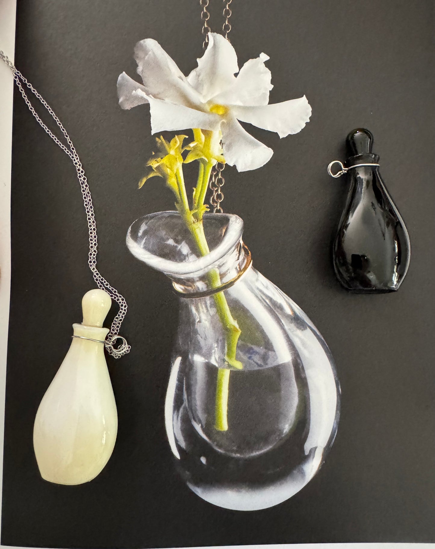 Spectacular Set of Elsa Peretti for Halston Perfume Bottle Necklaces