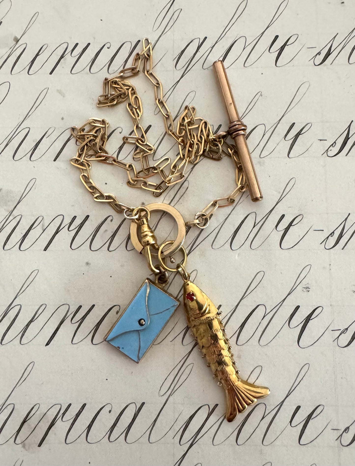 Rare and Romantic French I Love You Love Note Charm