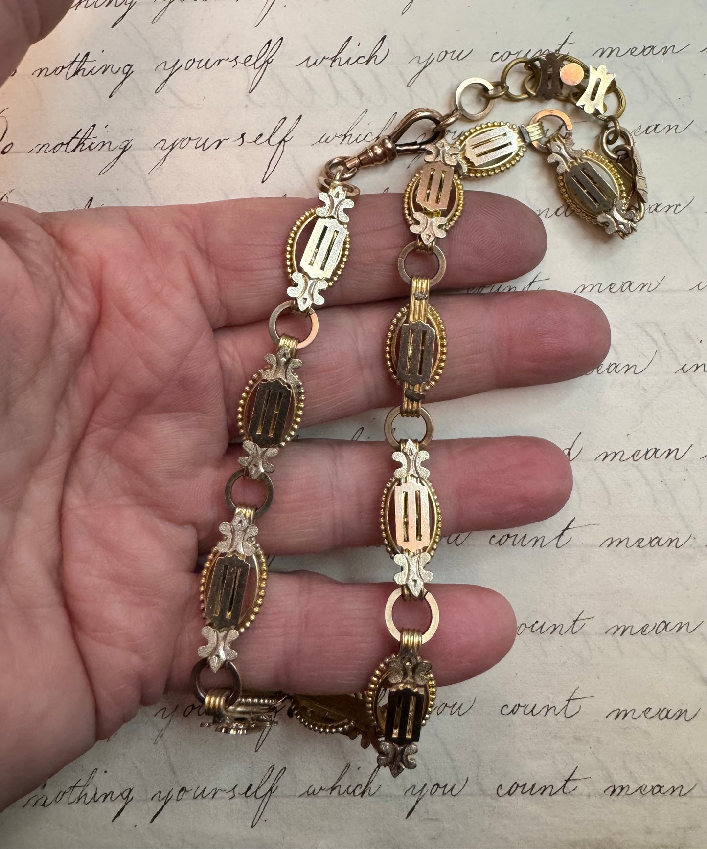 Beautiful Gold Filled Victorian Book Chain