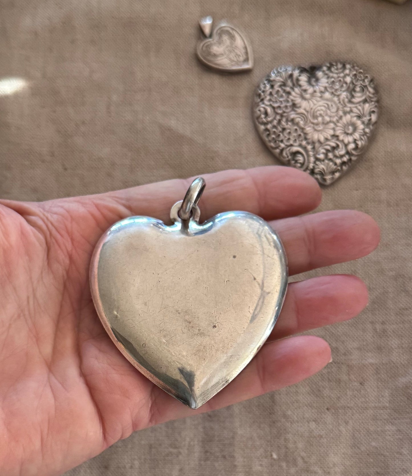 Massive Heavy Simple Sterling Silver Heart