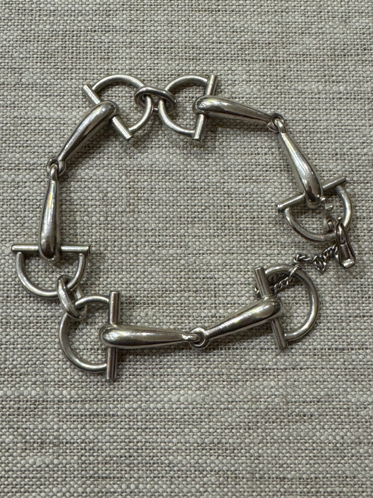 Vintage Sterling Gucci Horsebit Bracelet