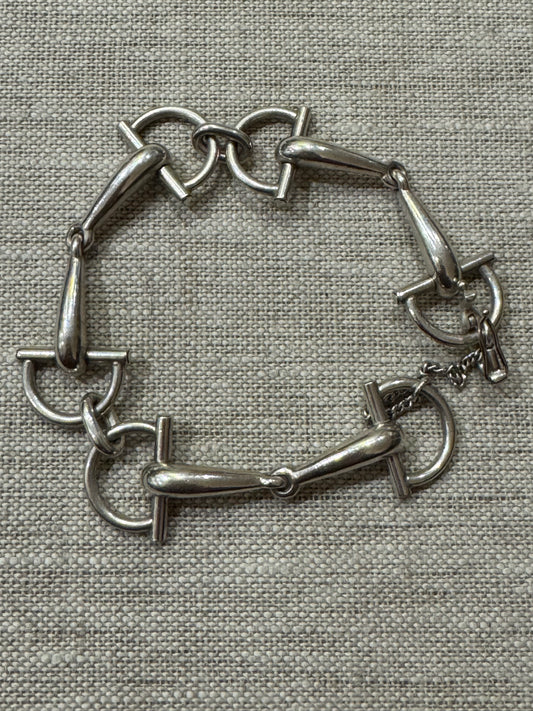 Vintage Sterling Gucci Horsebit Bracelet