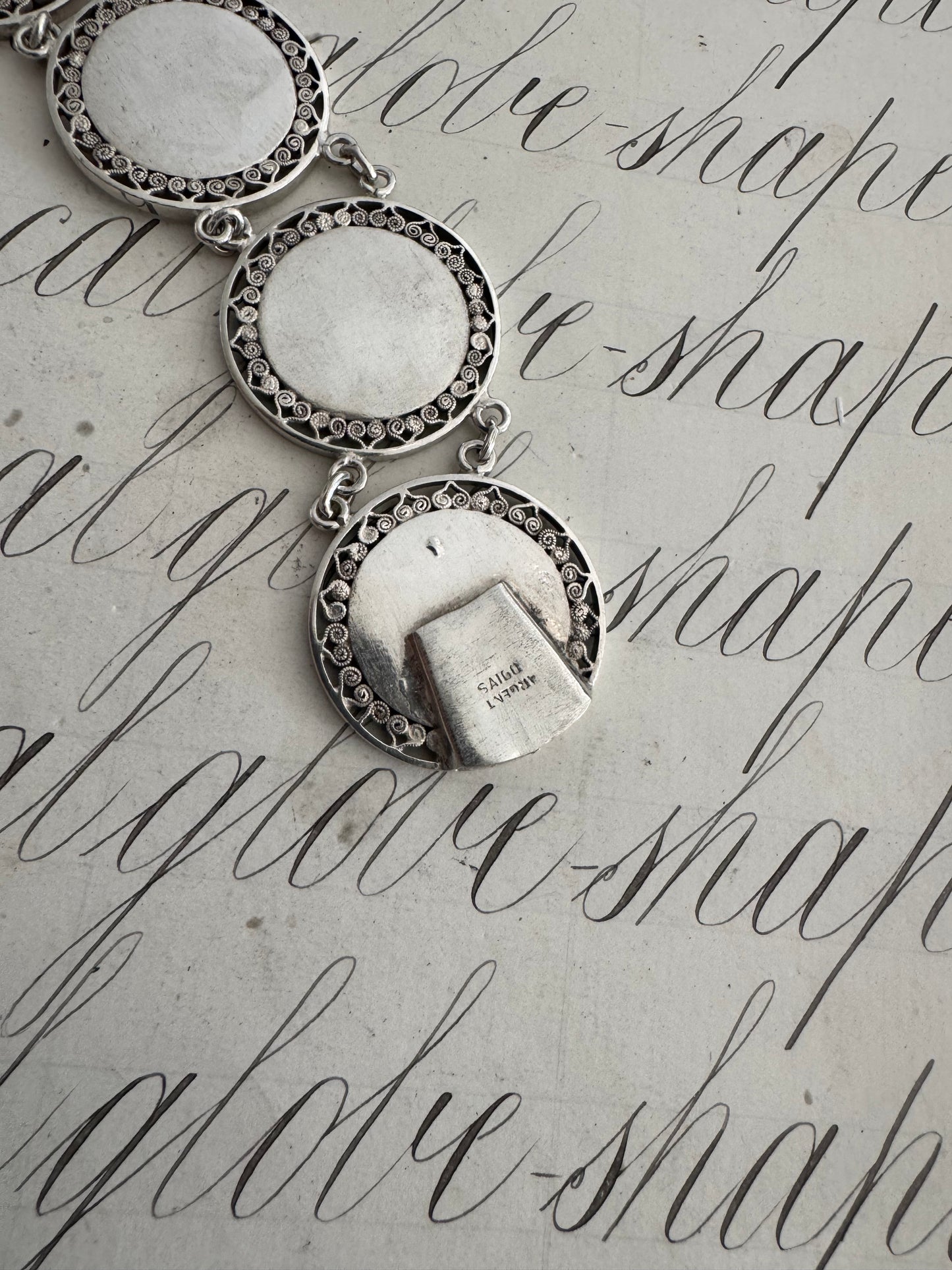 Fabulous Vintage Silver Bracelet with Chinese Characters