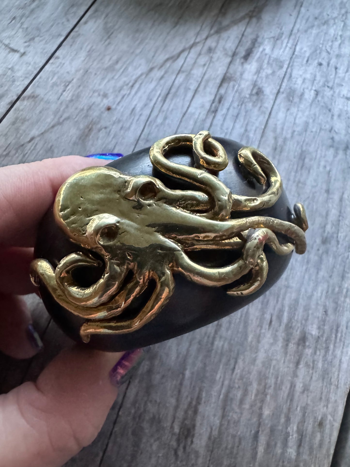 JKC Ebony and Bronze Octopus Cuff