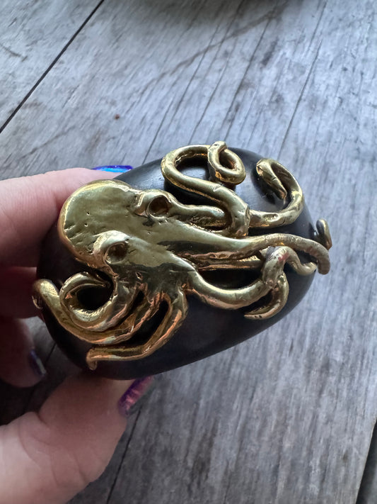 JKC Ebony and Bronze Octopus Cuff