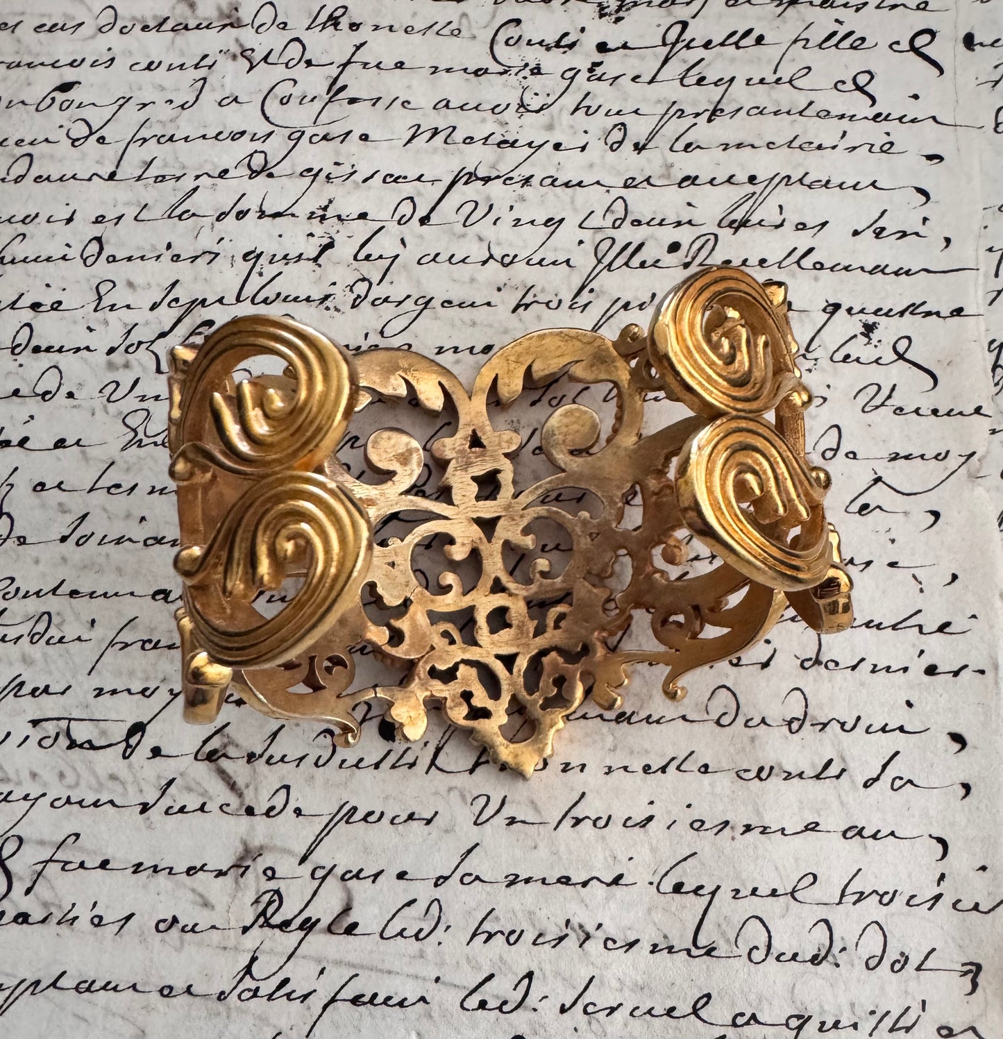 JKC “Berlin Iron” Vermeil (Gold Plated) Sterling Silver Cuff