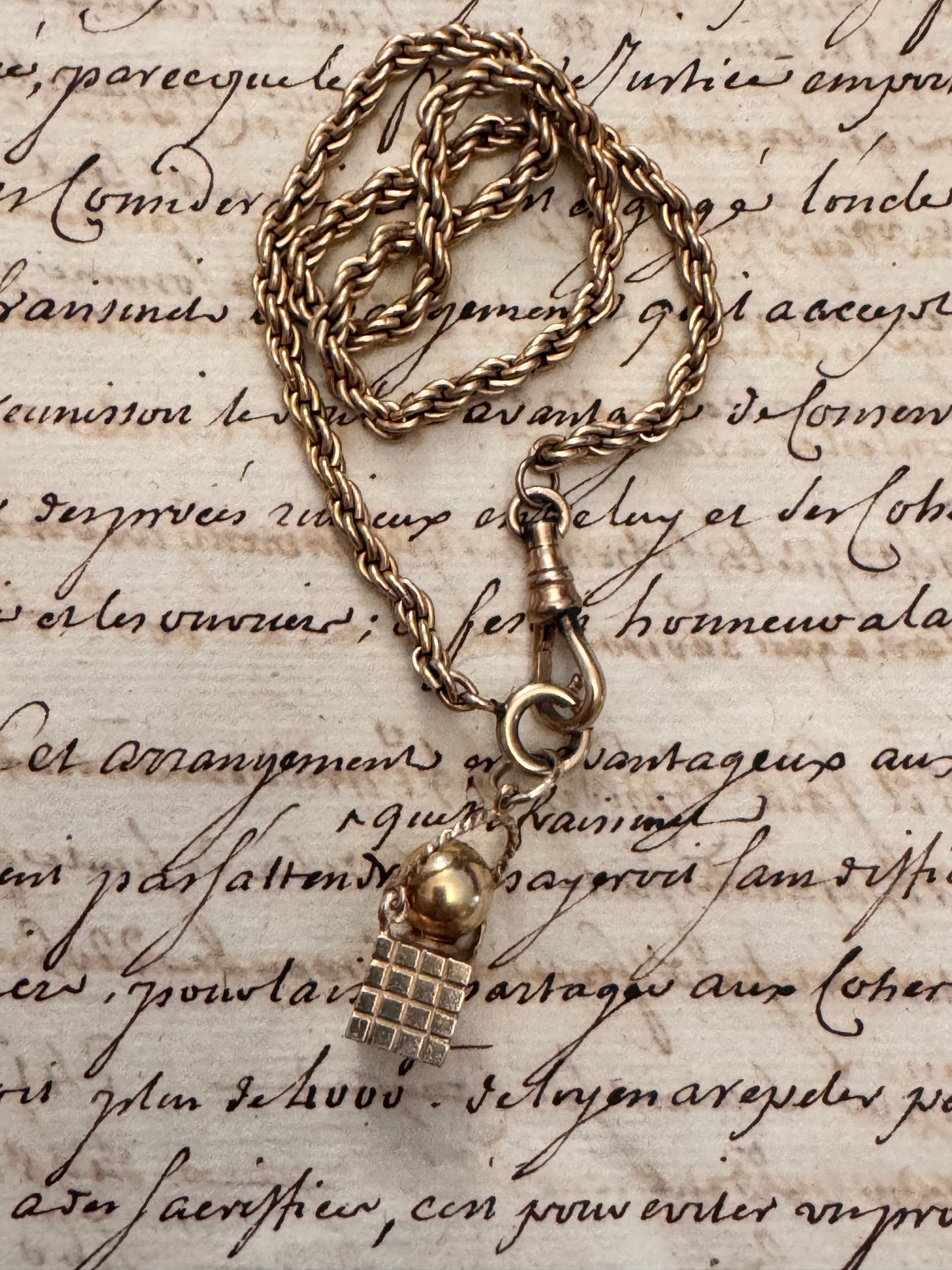 miniature vintage 14k gold perfume bottle charm