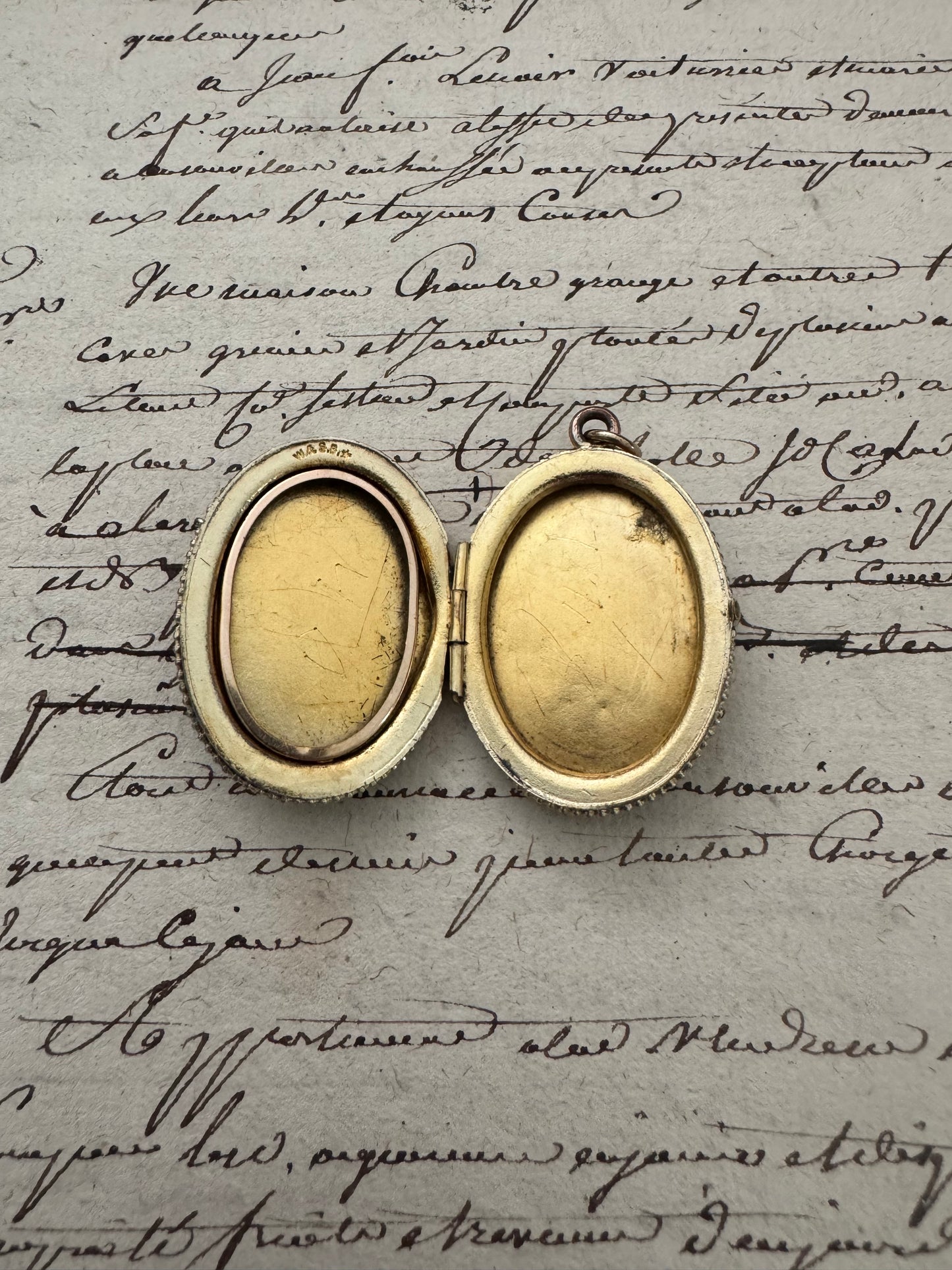 Victorian Gold Plated Silver Granulated Locket No. 2