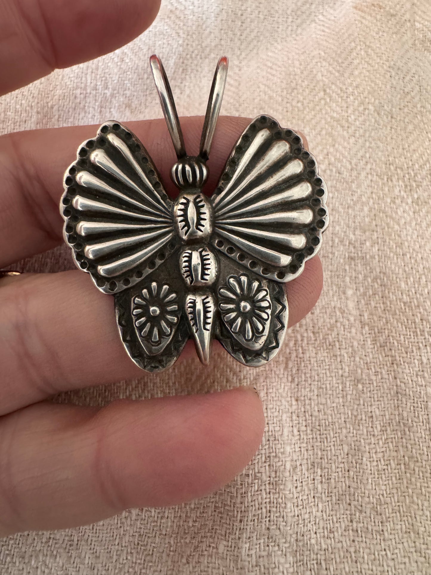 Beautiful Native American Sterling Butterfly