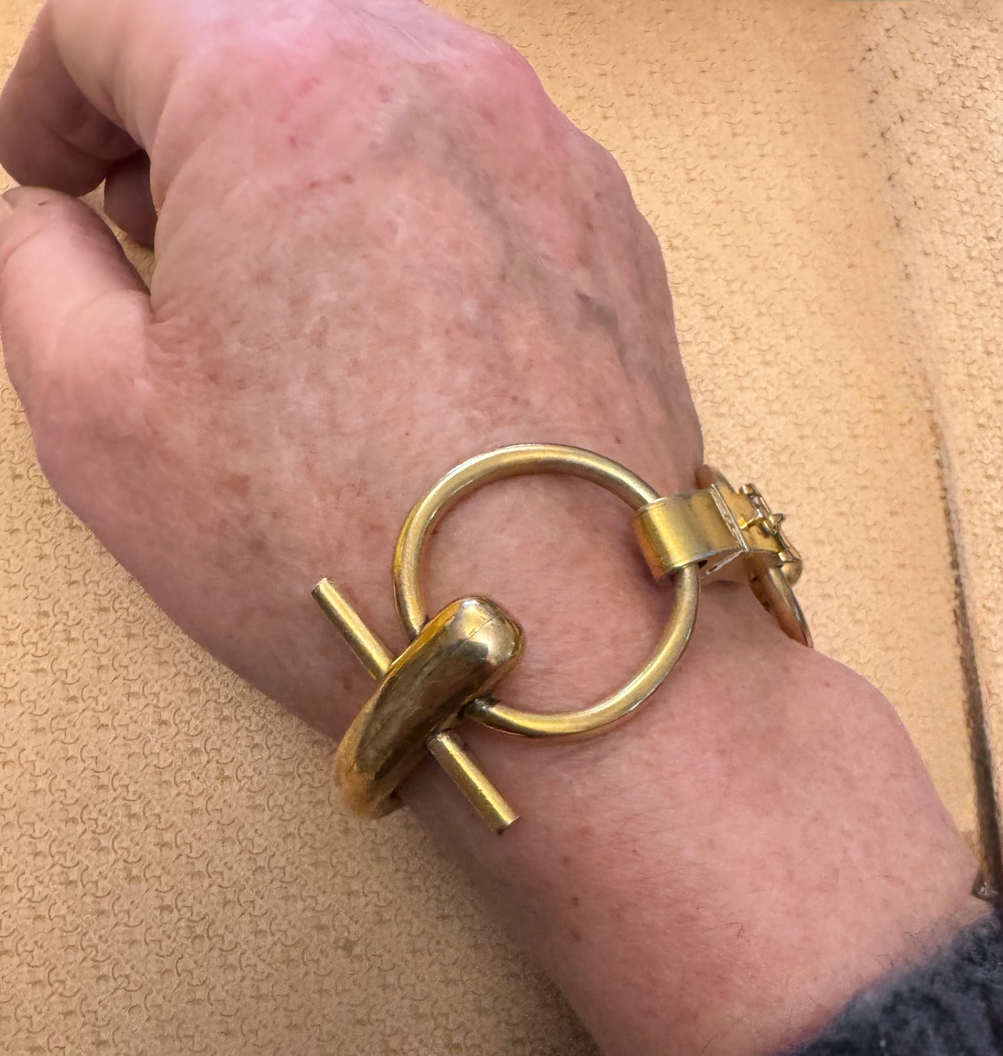 Fantastic Gold Plated Silver Equestrian Horsebit Bracelet