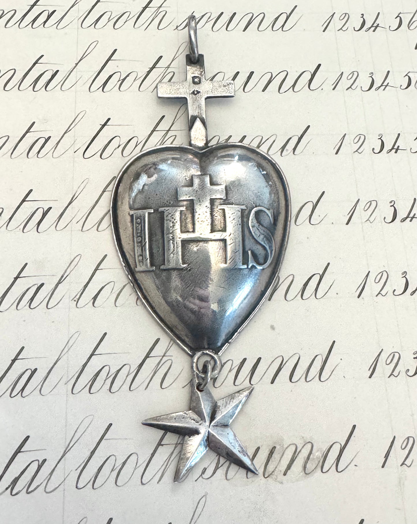 Enormous French Heart with Dangling Star