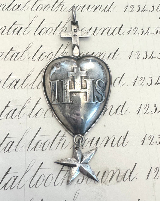 Enormous French Heart with Dangling Star