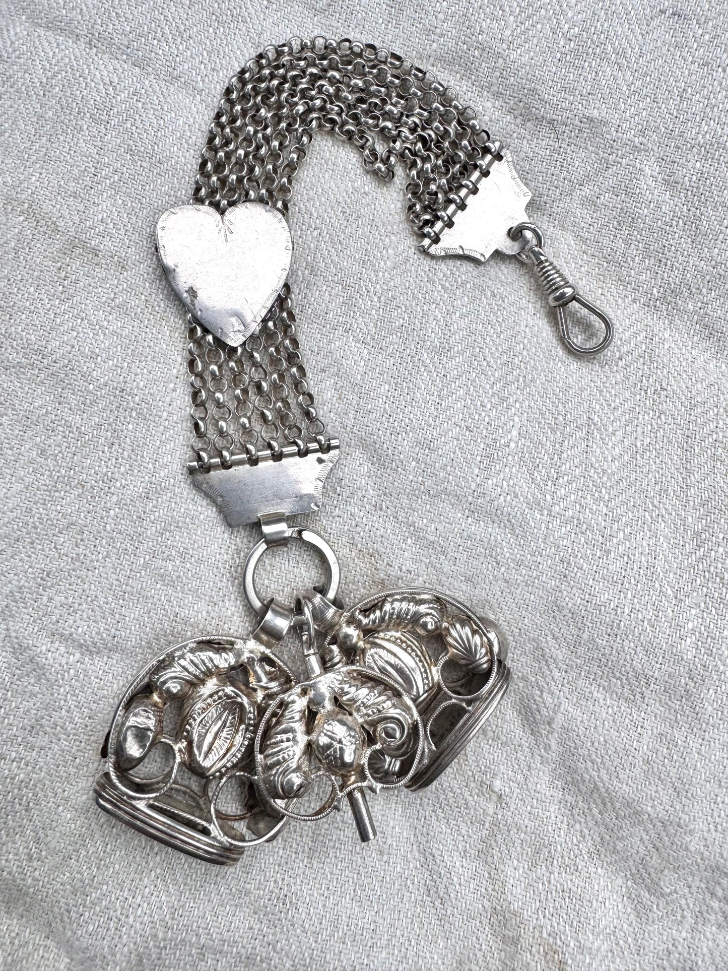 Spectacular Antique Dutch Watch Fob and Chain