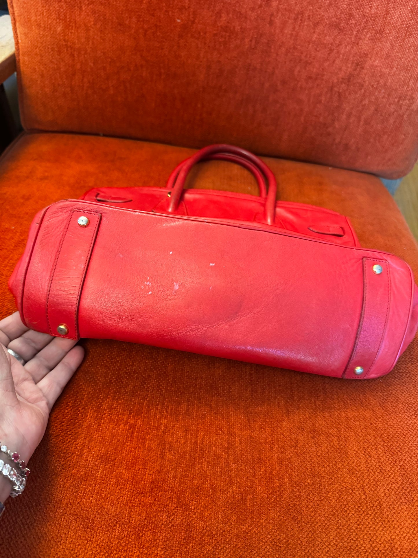 Gorgeous Red Birkin Style Bag from Suarez New York