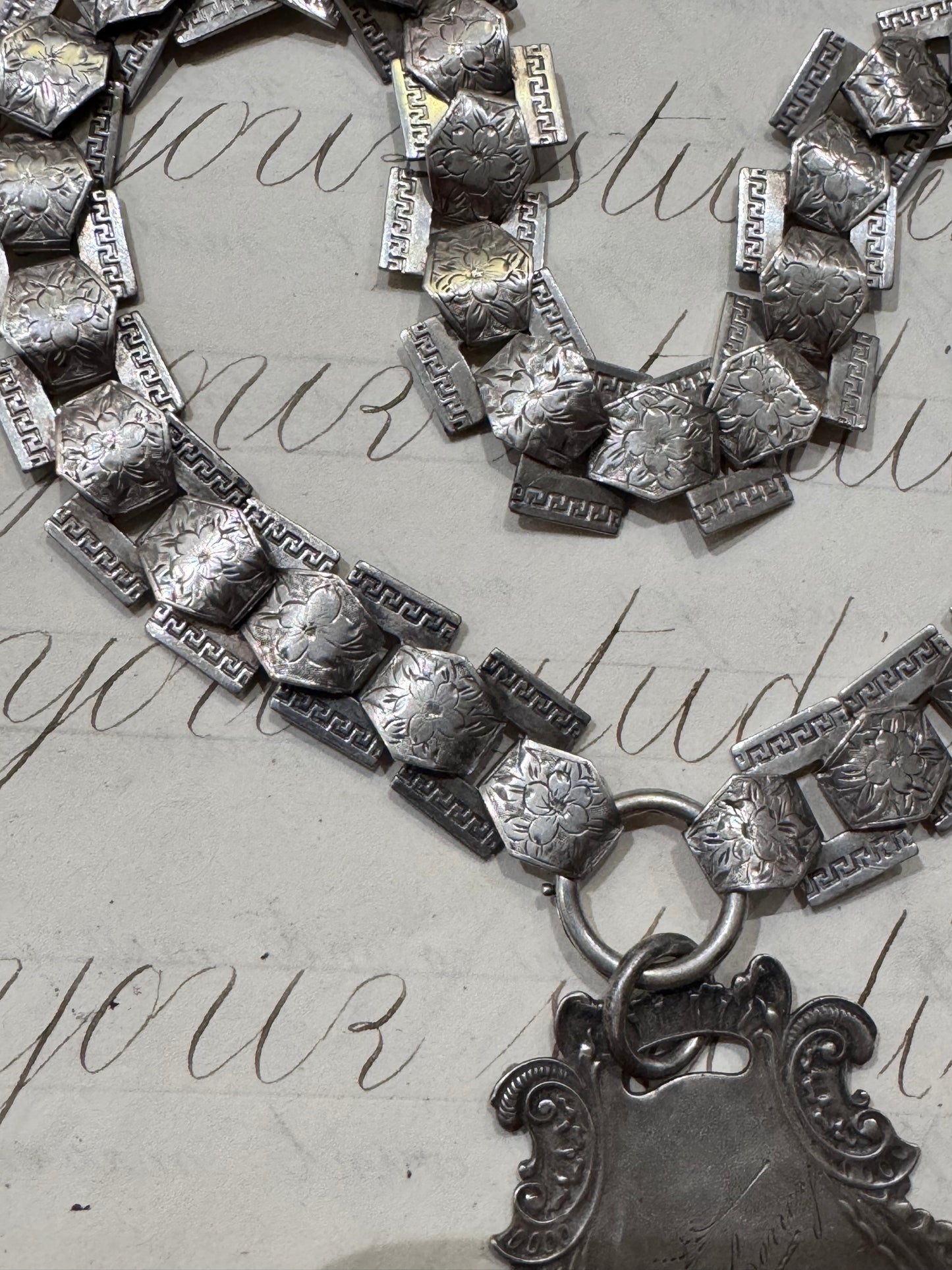 Fab sterling book chain with Sterling luggage tag
