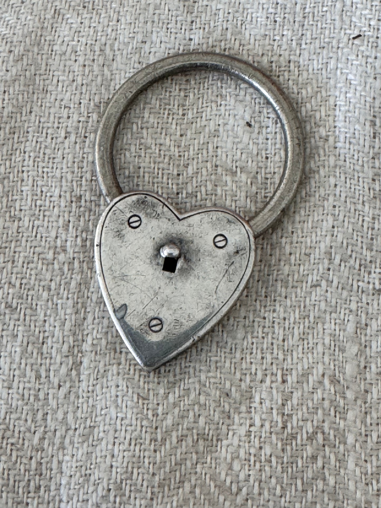 Cool Heart Shaped Silver Padlock