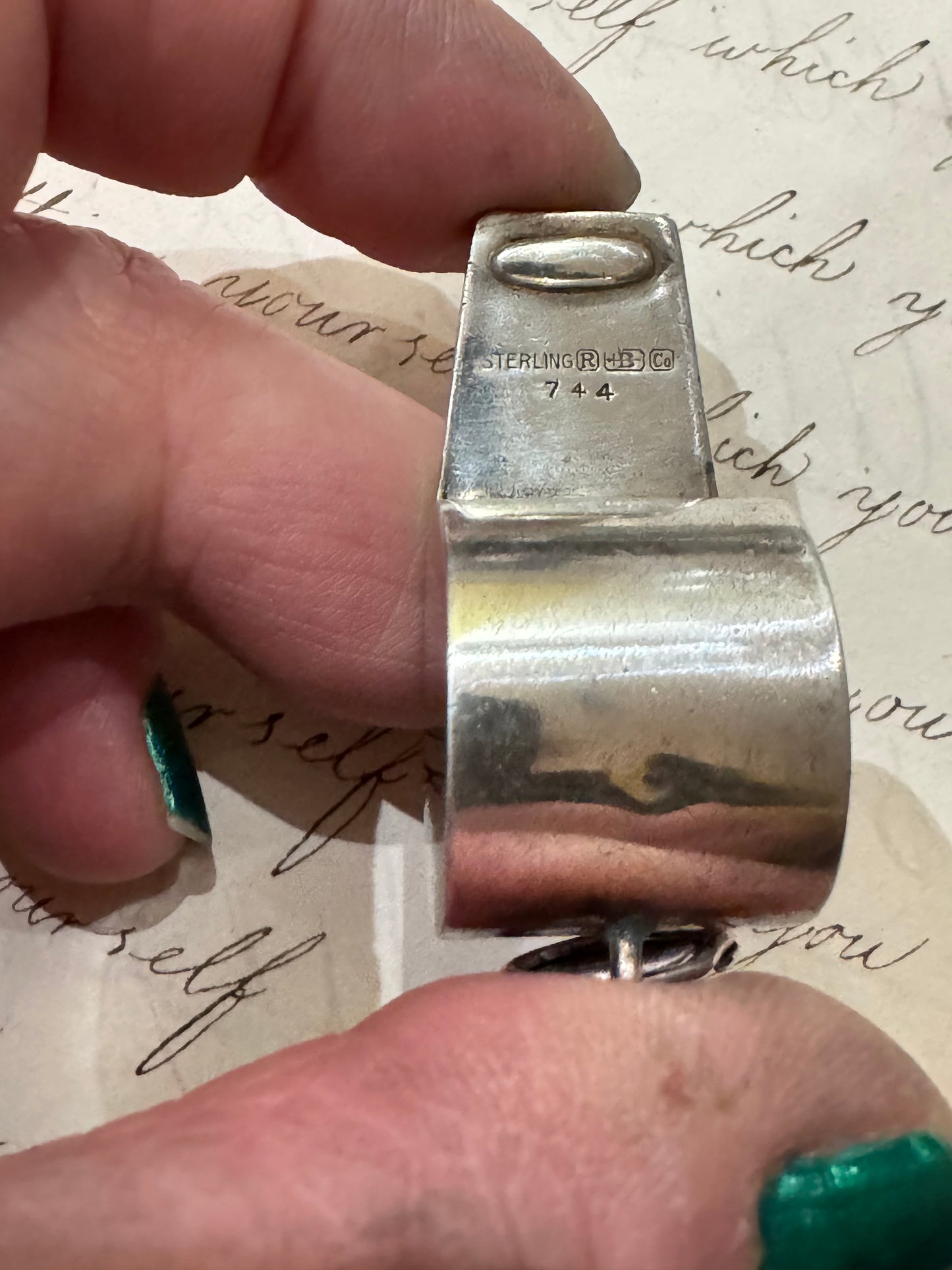 huge vintage sterling silver coach’s whistle