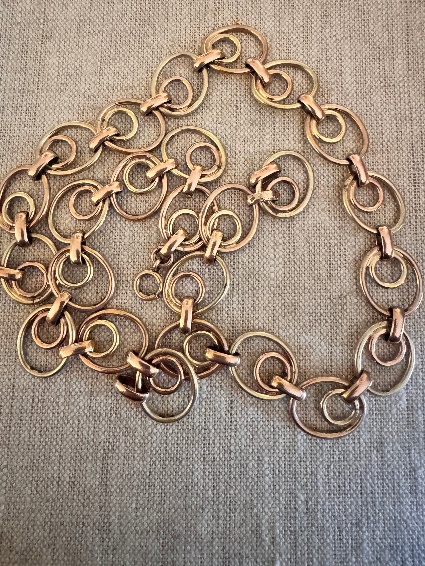Amazing Sterling Vermeil Necklace and Bracelet Set