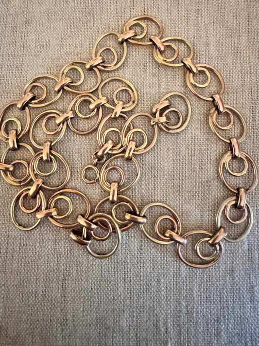Amazing Sterling Vermeil Necklace and Bracelet Set