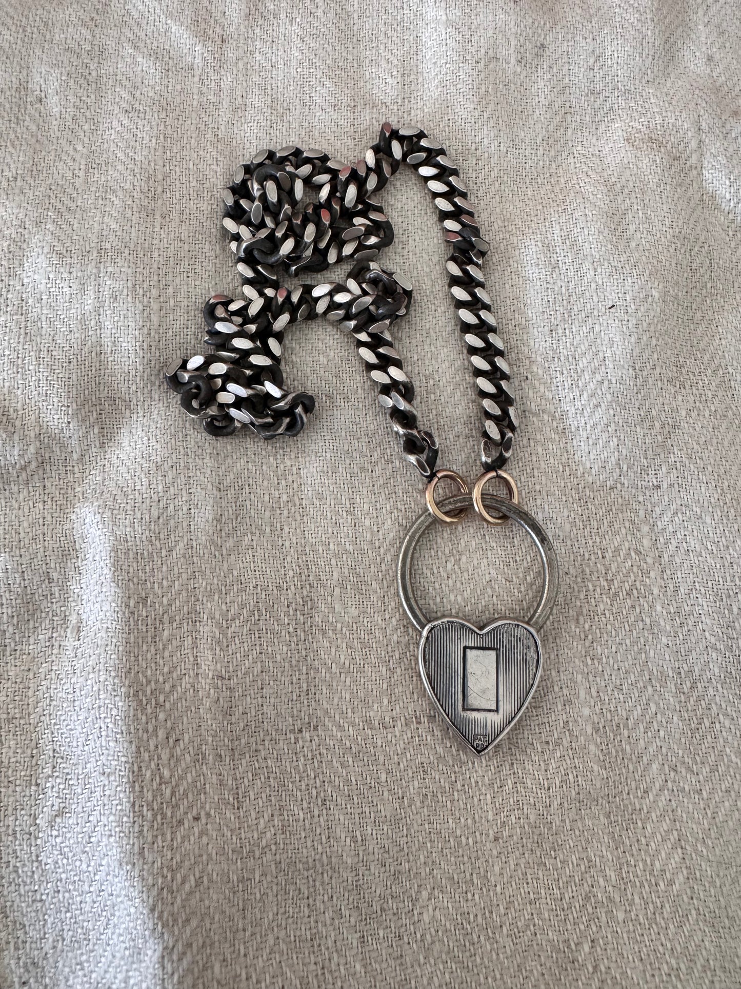 Cool Heart Shaped Silver Padlock