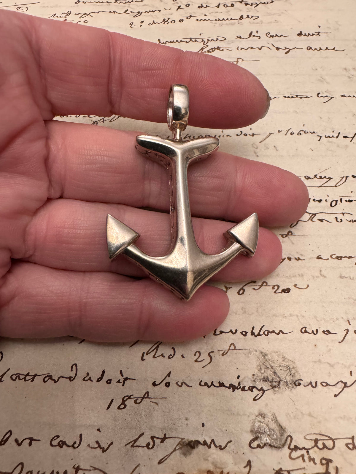 Gorgeous Huge Sterling Anchor