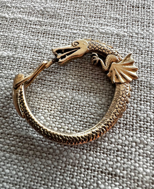 14k Gold Vintage Dragon Connector